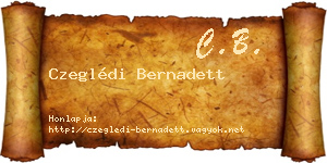 Czeglédi Bernadett névjegykártya