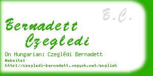 bernadett czegledi business card